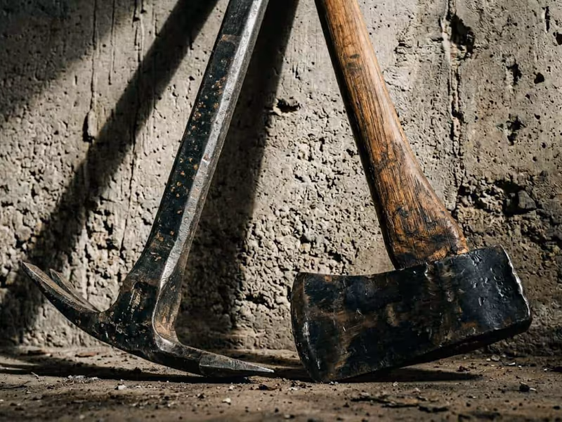 Hacha y herramienta Halligan para bomberos